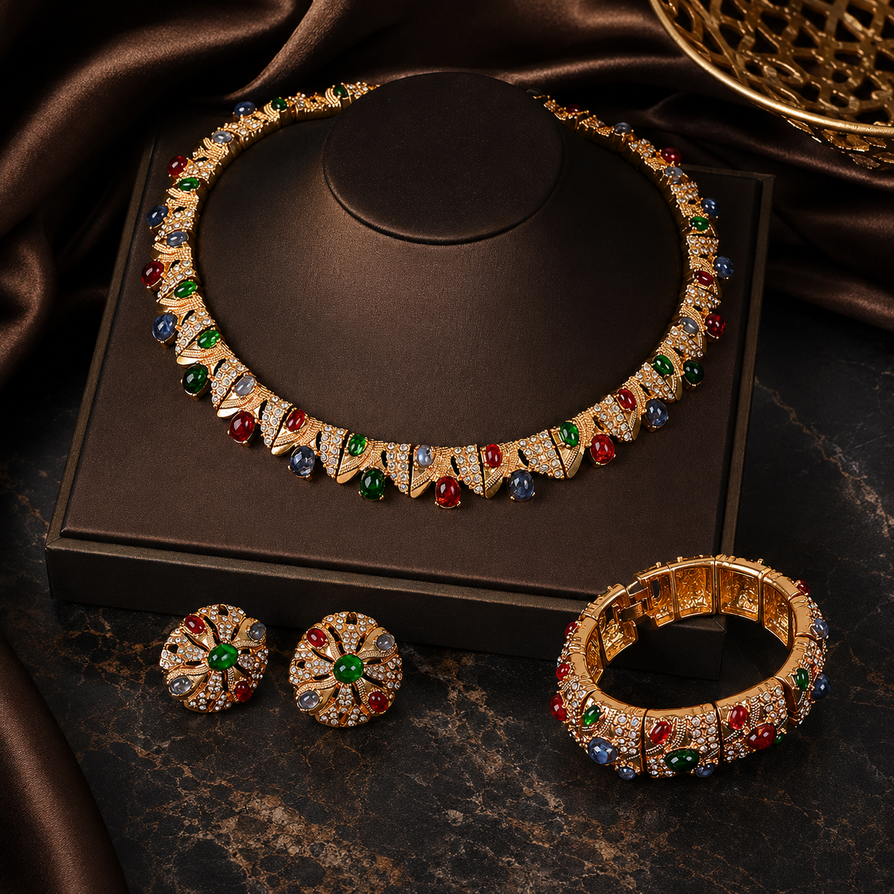 Elegant Gold Pearl Jewelry Set for Special Occasions