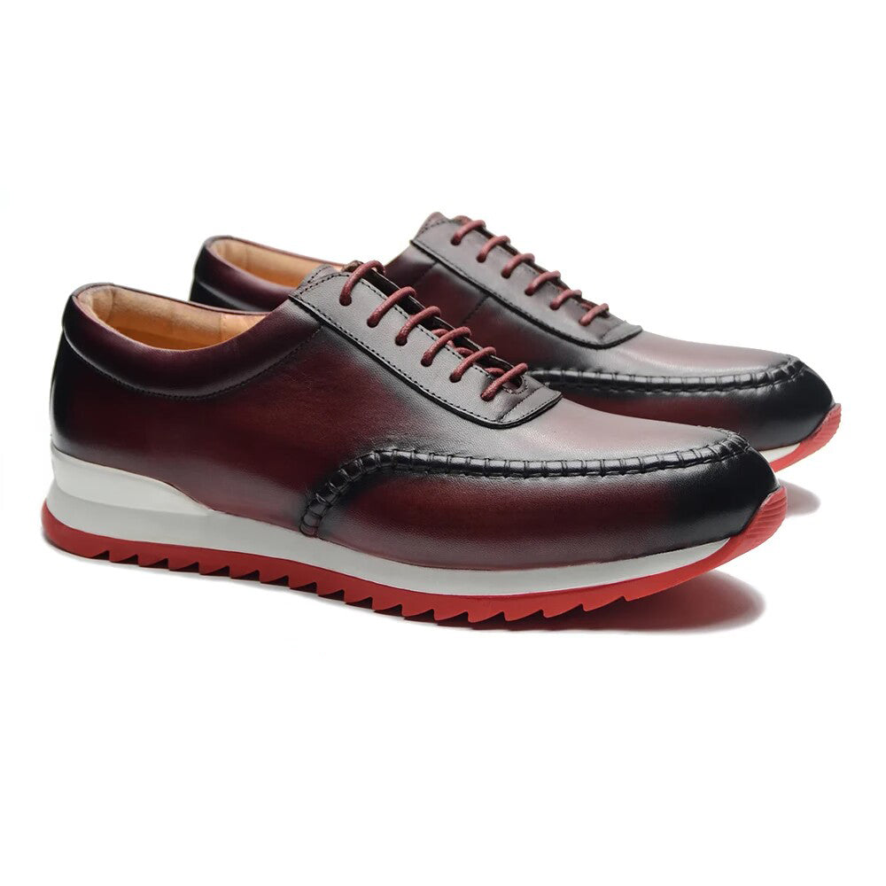 Scarpe casual in pelle nera alla moda per uomo, scarpe da lavoro in pelle