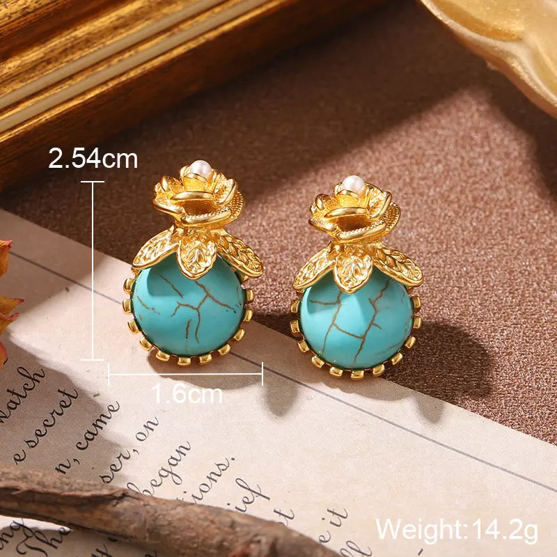 Boucles d'oreilles clous fantaisie médiévales, série