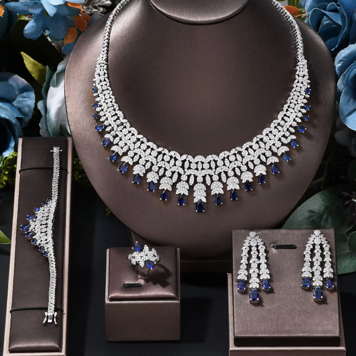 Parure de soirée élégante vert émeraude pour femme