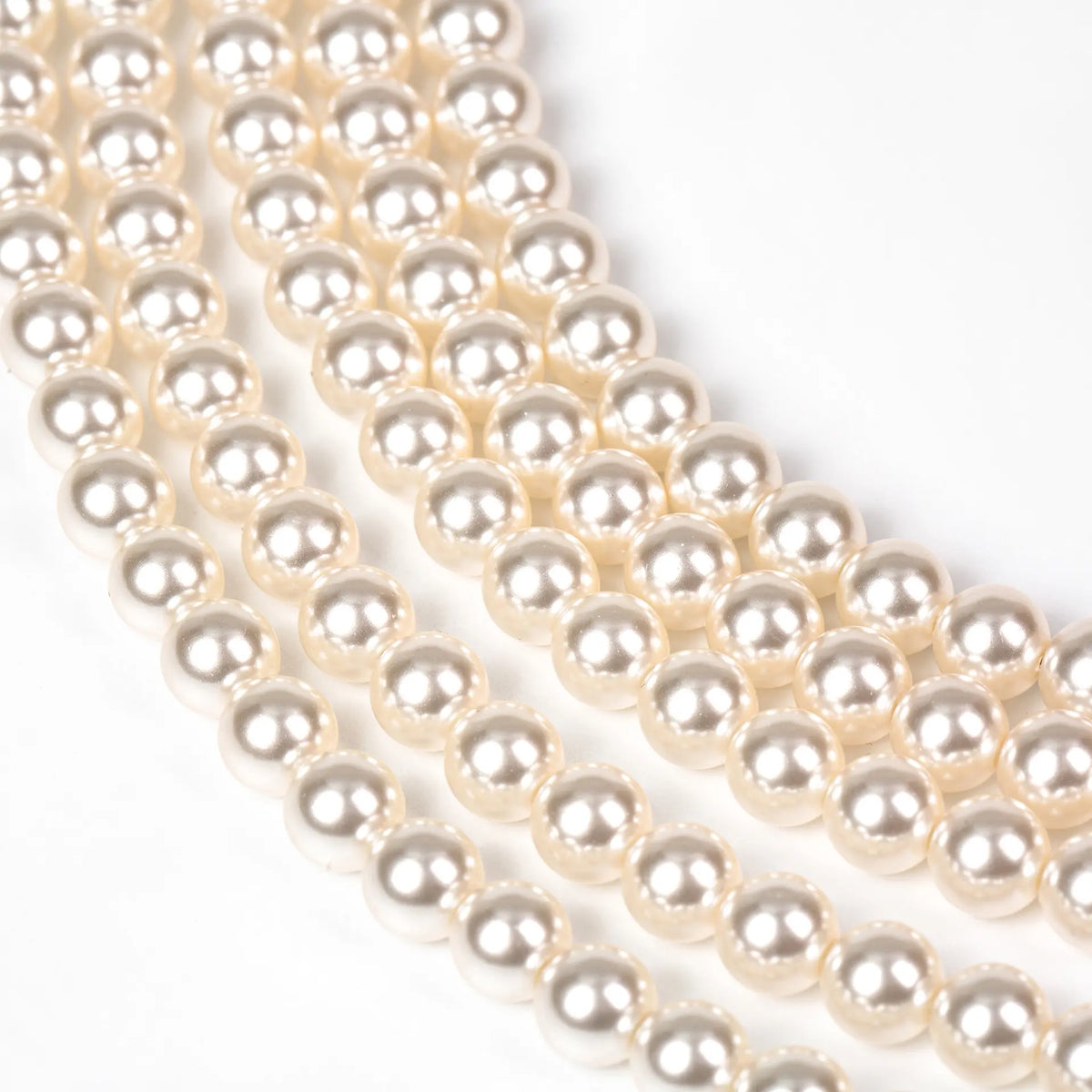 Luxury Multi Strand Pearl Necklace with Emerald Flower Brooch