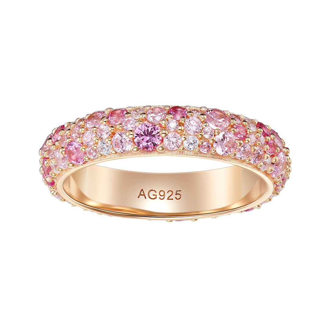 Pink colored diamond ring