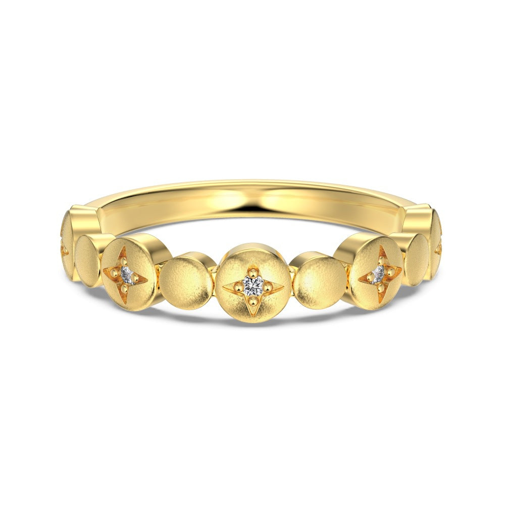 Fashion matte zircon ring