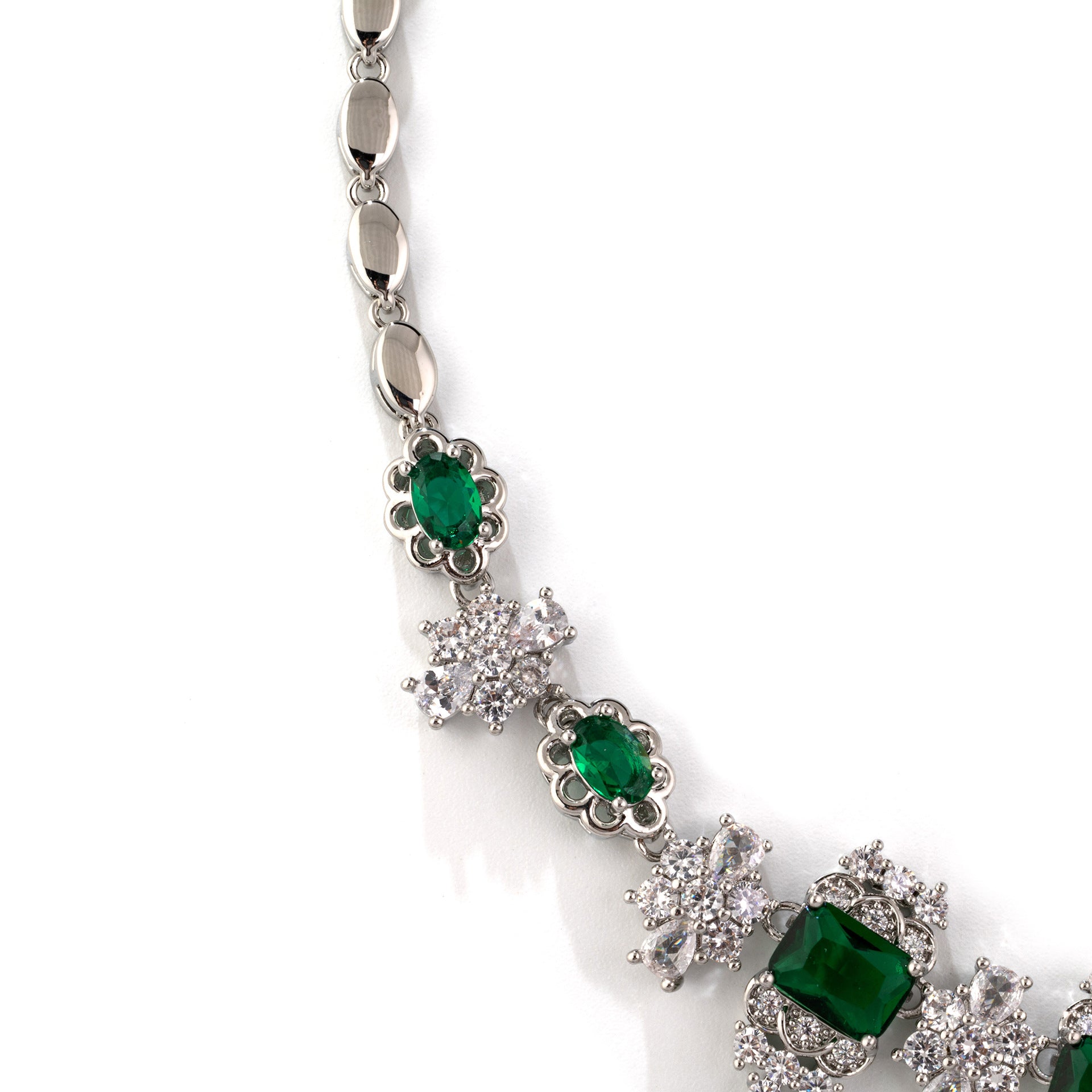 Luxury Ruby Red Crystal Drop Necklace Earrings Set – Elegant Statement Jewelry for Women