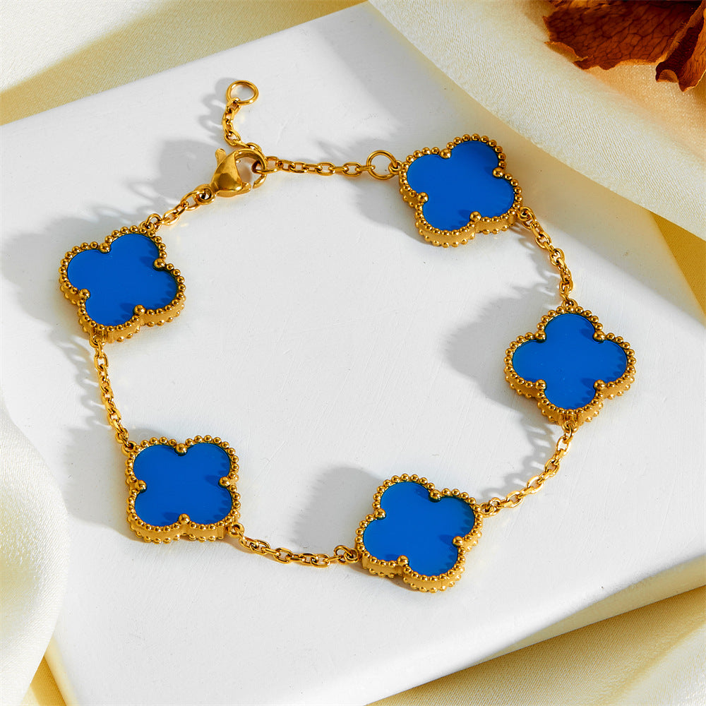 Fashion four-leaf clover bracelet necklace series