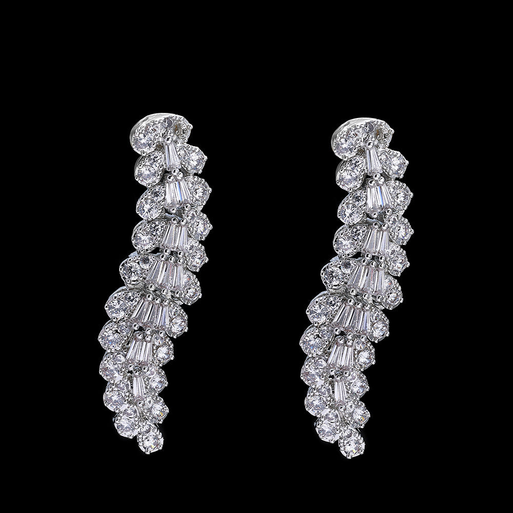 Parure de collier en V en cristal pour mariage et soirée