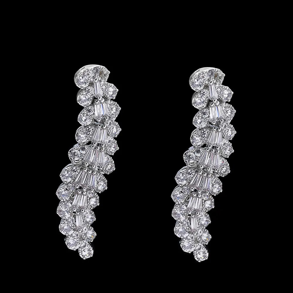 Parure de collier en V en cristal pour mariage et soirée