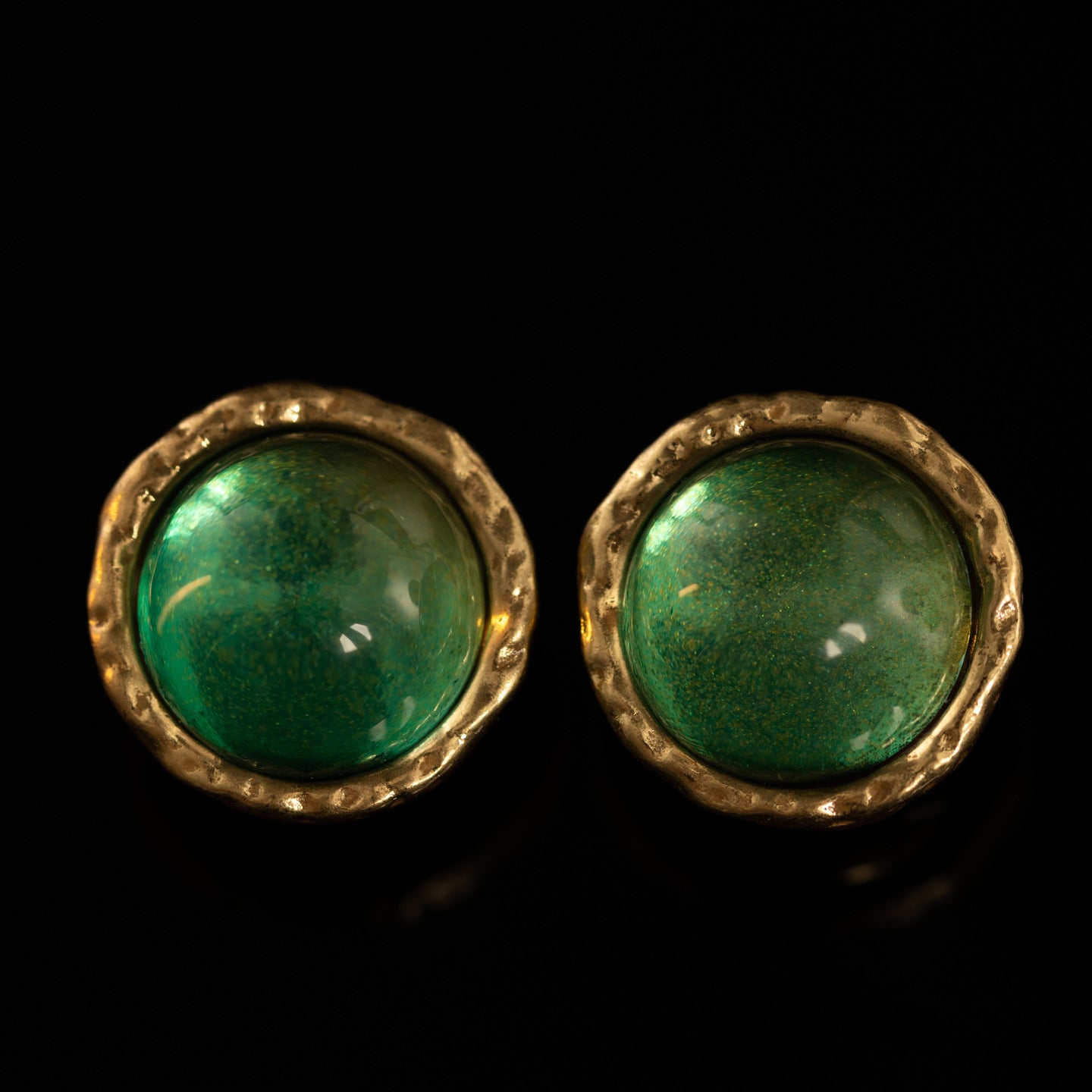 Fashion retro copper plating green gradual change glazed suit