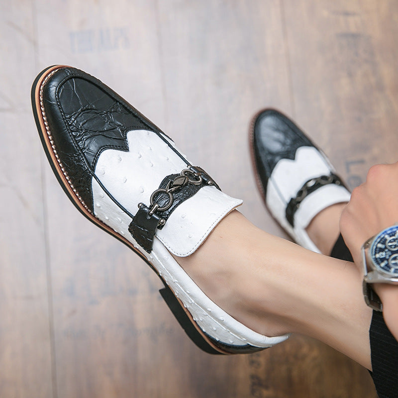 Vintage British Spliced Leather Men's Loafers