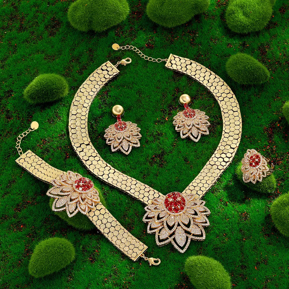 Parure de bijoux luxueuse de style médiéval bohème, accessoires de fête pour femmes