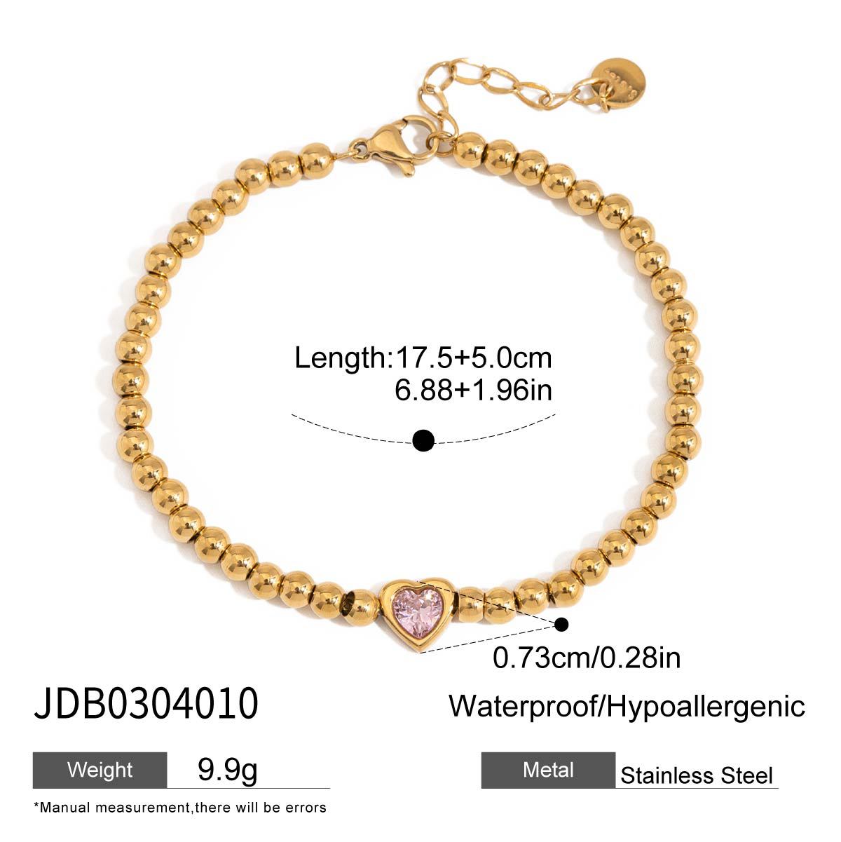 Light luxury stainless steel zircon bracelet