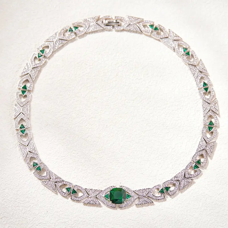 Collier ras-du-cou Fashion en plaqué or et pierres précieuses roses
