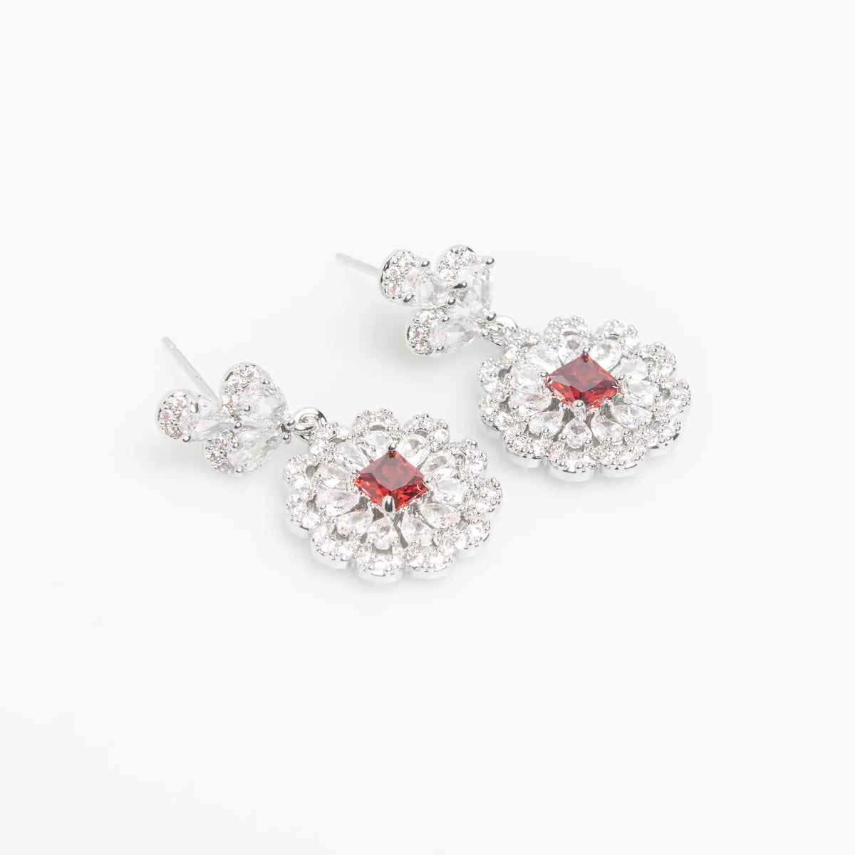 Luxury Yellow Gemstone Floral Necklace Set for Women – Marquise Crystal Jewelry with Matching Earrings