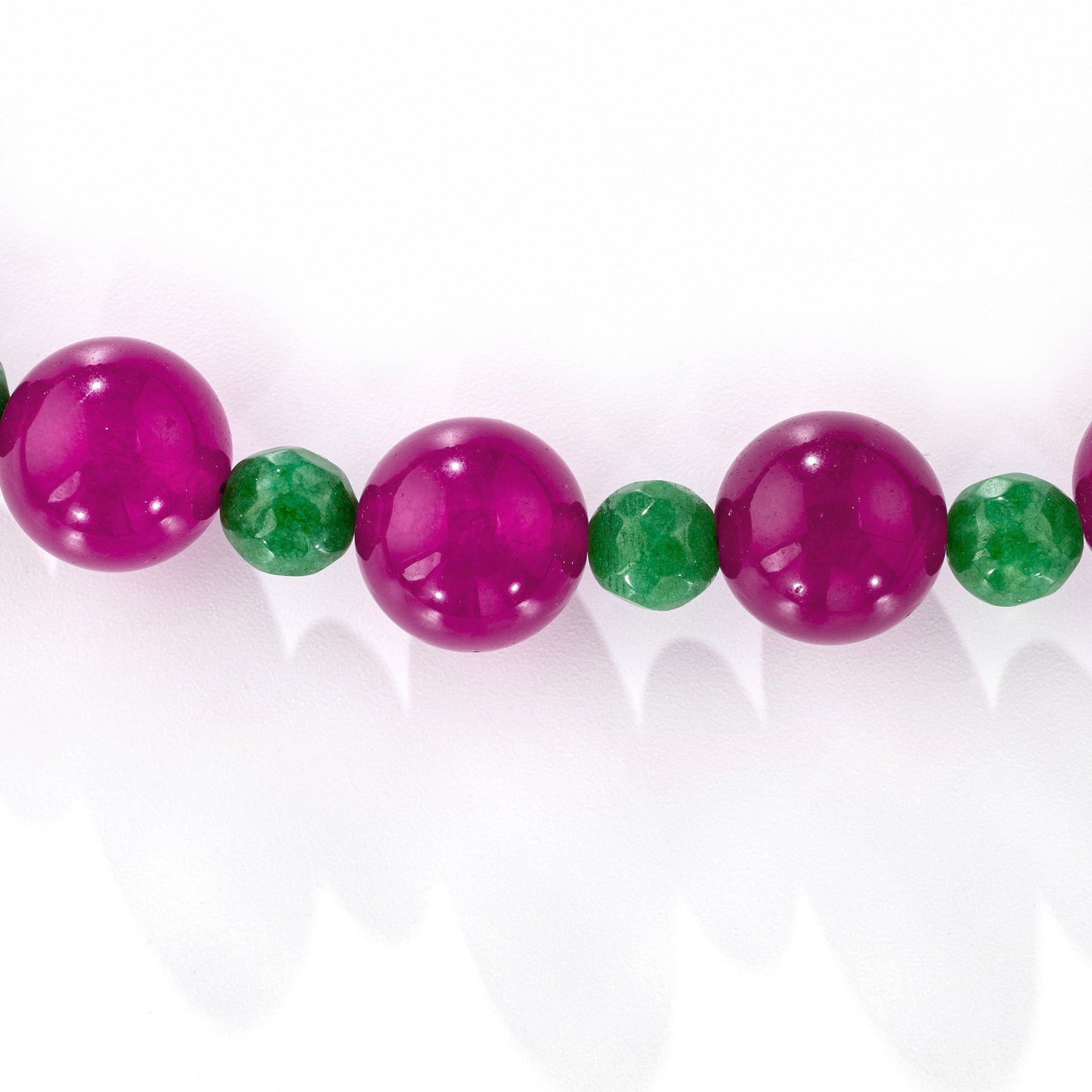 Elegant Red Green Crystal Bead Necklace Set – Luxury Vintage Jewelry for Women