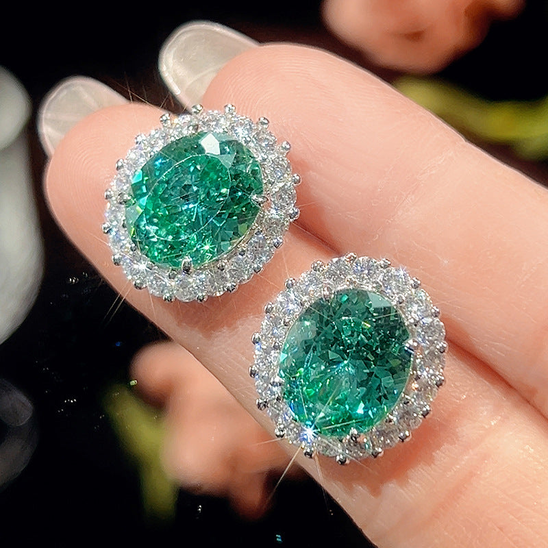 Luxury Aurora Crystal Floral Jewelry Set – Pendant Necklace, Stud Earrings & Ring