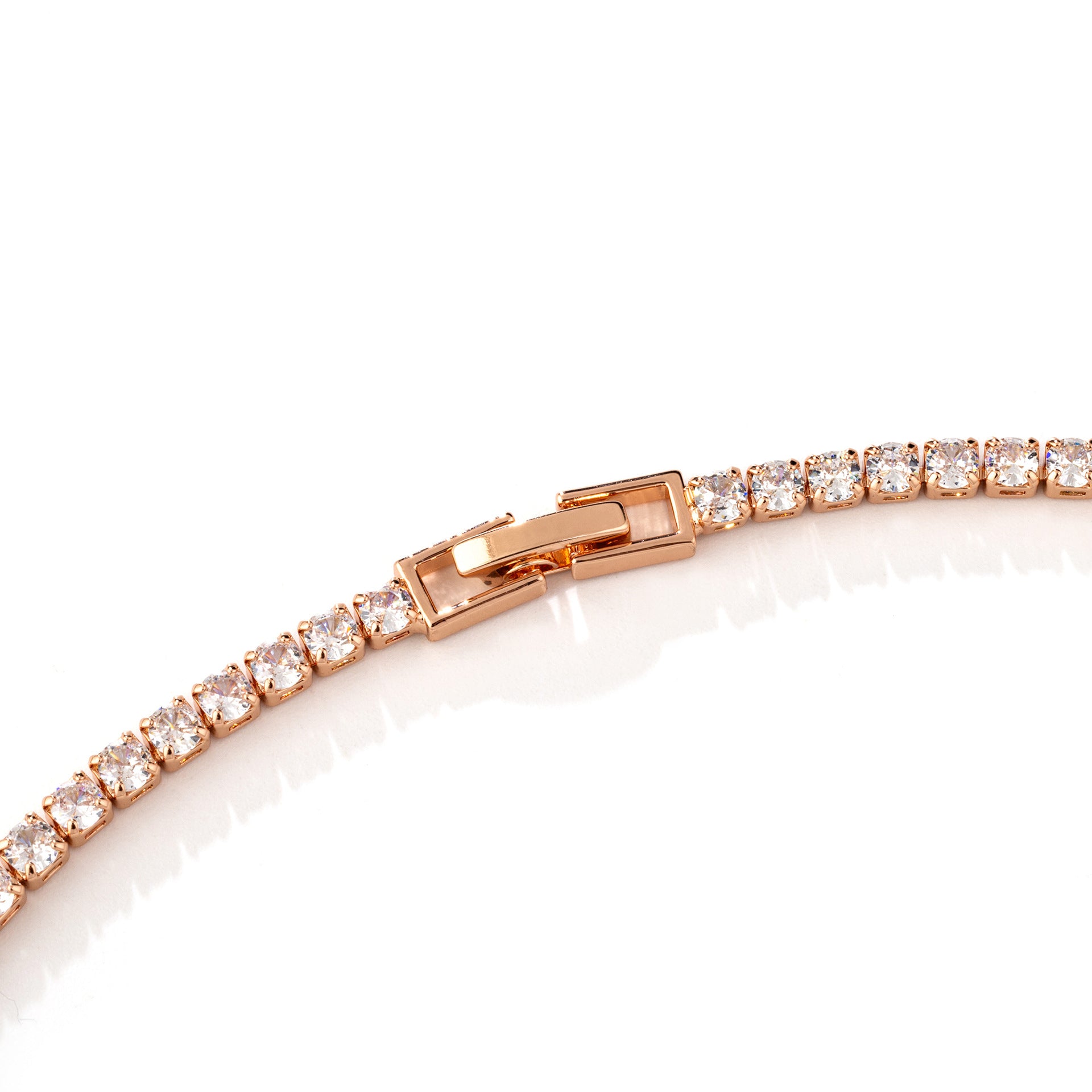 Luxury Rose Gold Crystal Rose Jewelry Set – Necklace Earrings Bracelet Ring for Women