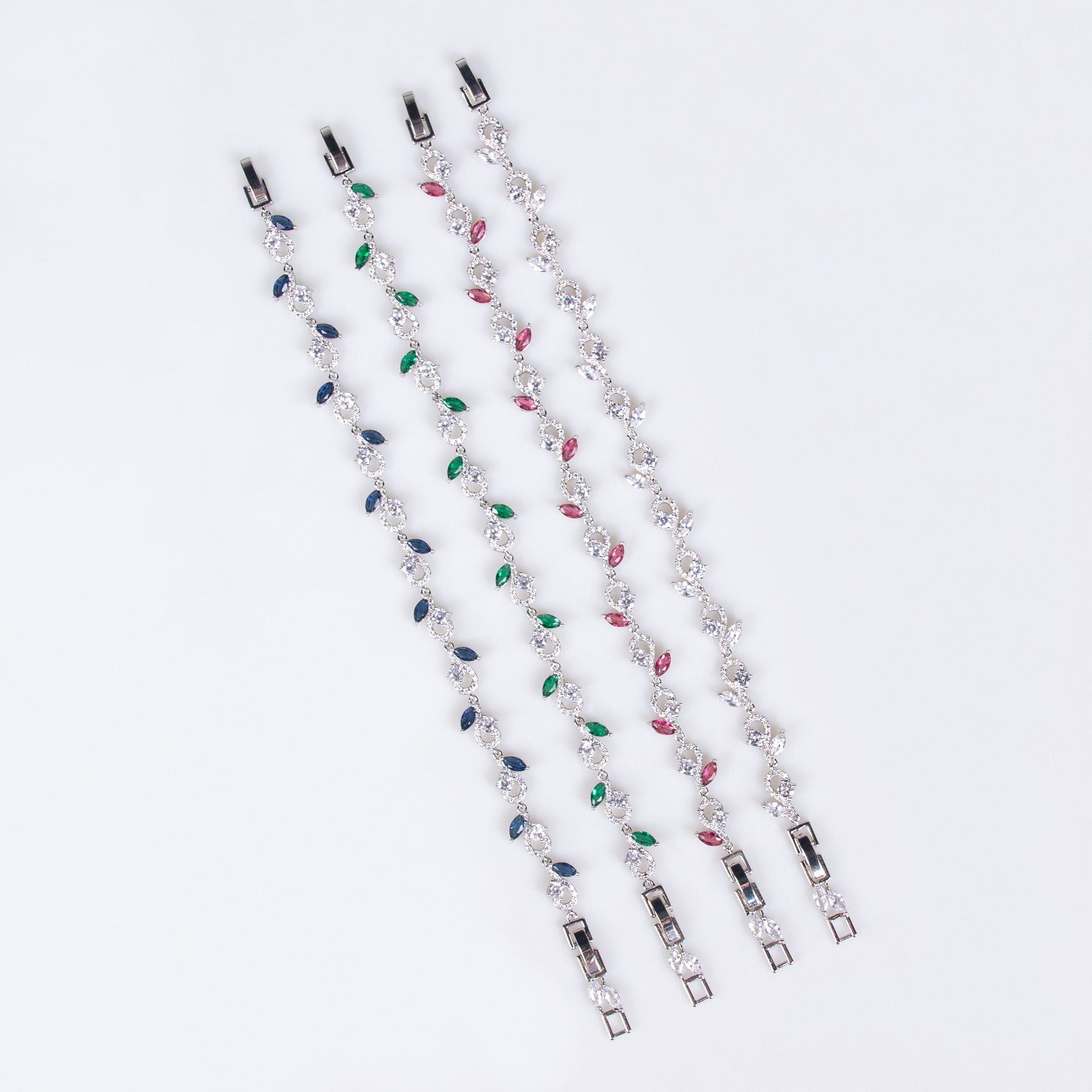Luxury Multicolor Crystal Bracelet – Elegant Gemstone Jewelry for Women