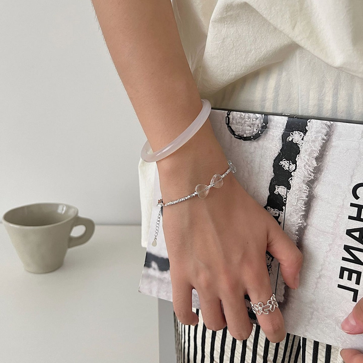 925 Sterling Silver Niche Love Heart Bracelet