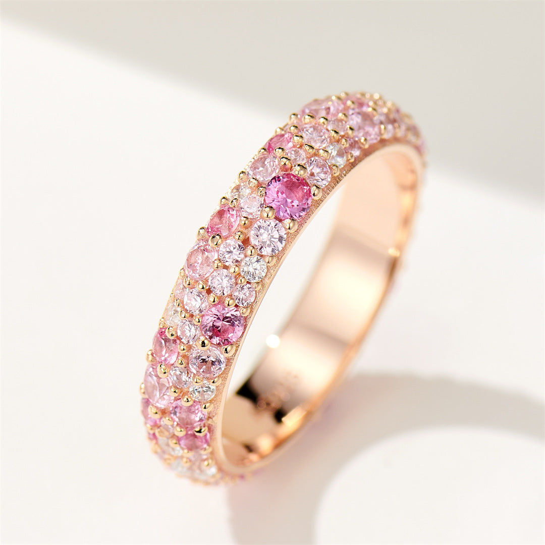 Pink colored diamond ring