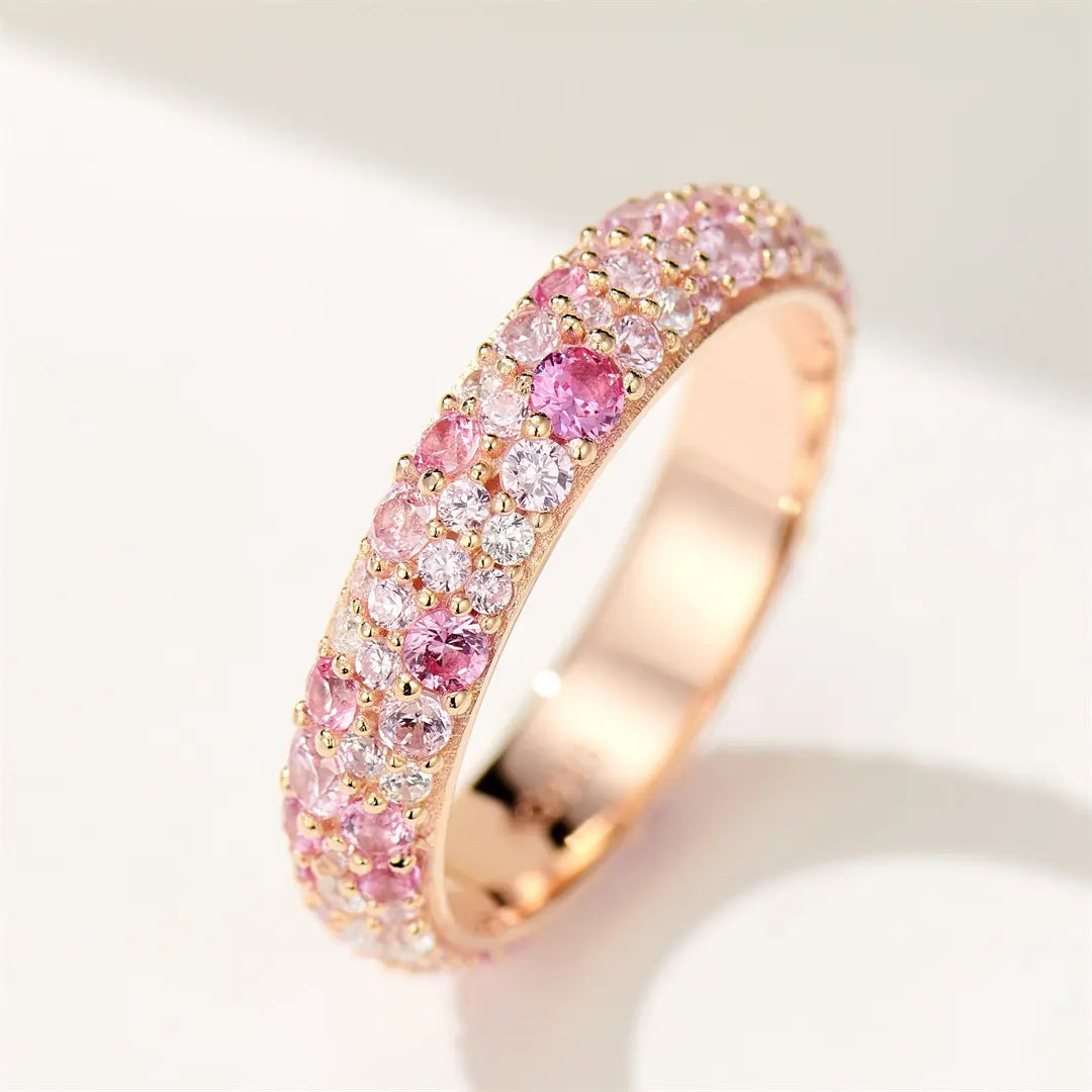 Bague S925 diamant rose