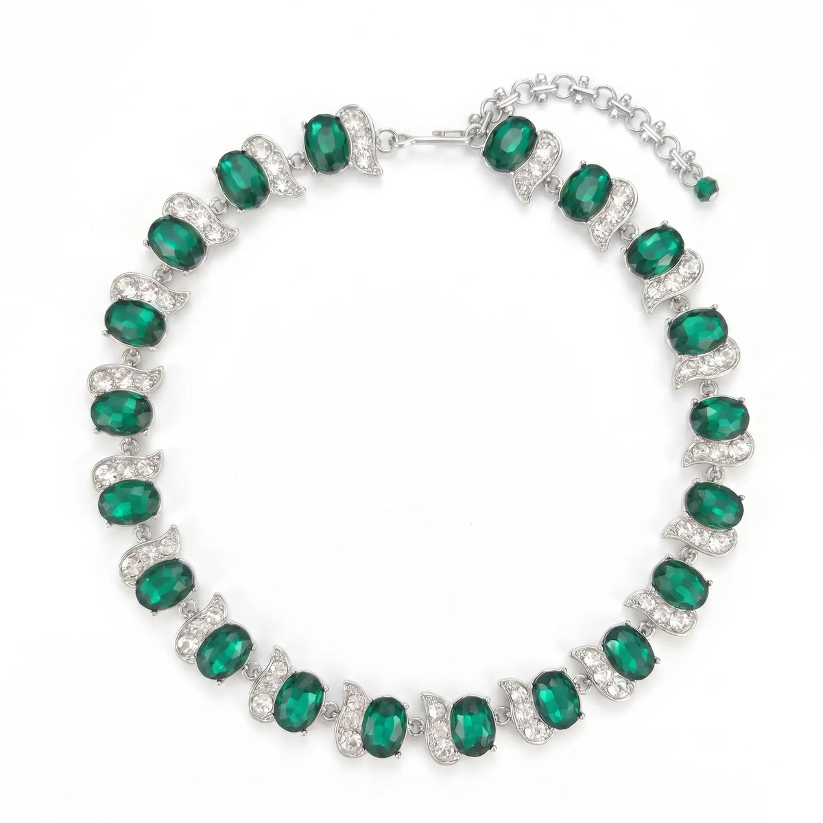 Full Diamond Ladies Jewelry Set Earrings Necklace Romantic Accessory Set