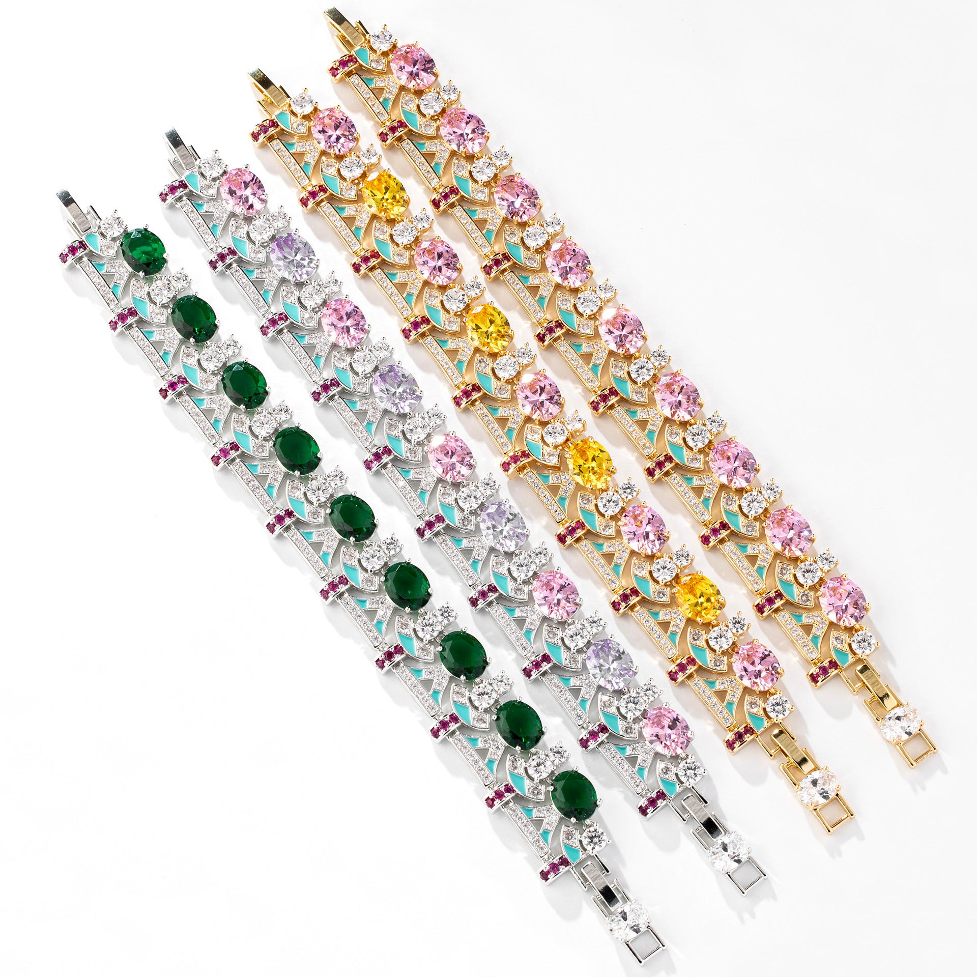 Luxury Multicolor Gemstone Bracelet – Elegant Women s Jewelry