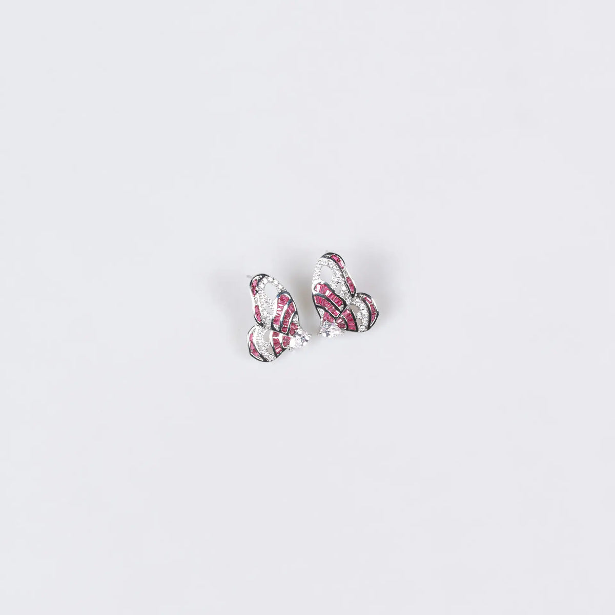 Luxury Purple Butterfly Crystal Necklace Earrings Ring Jewelry Set