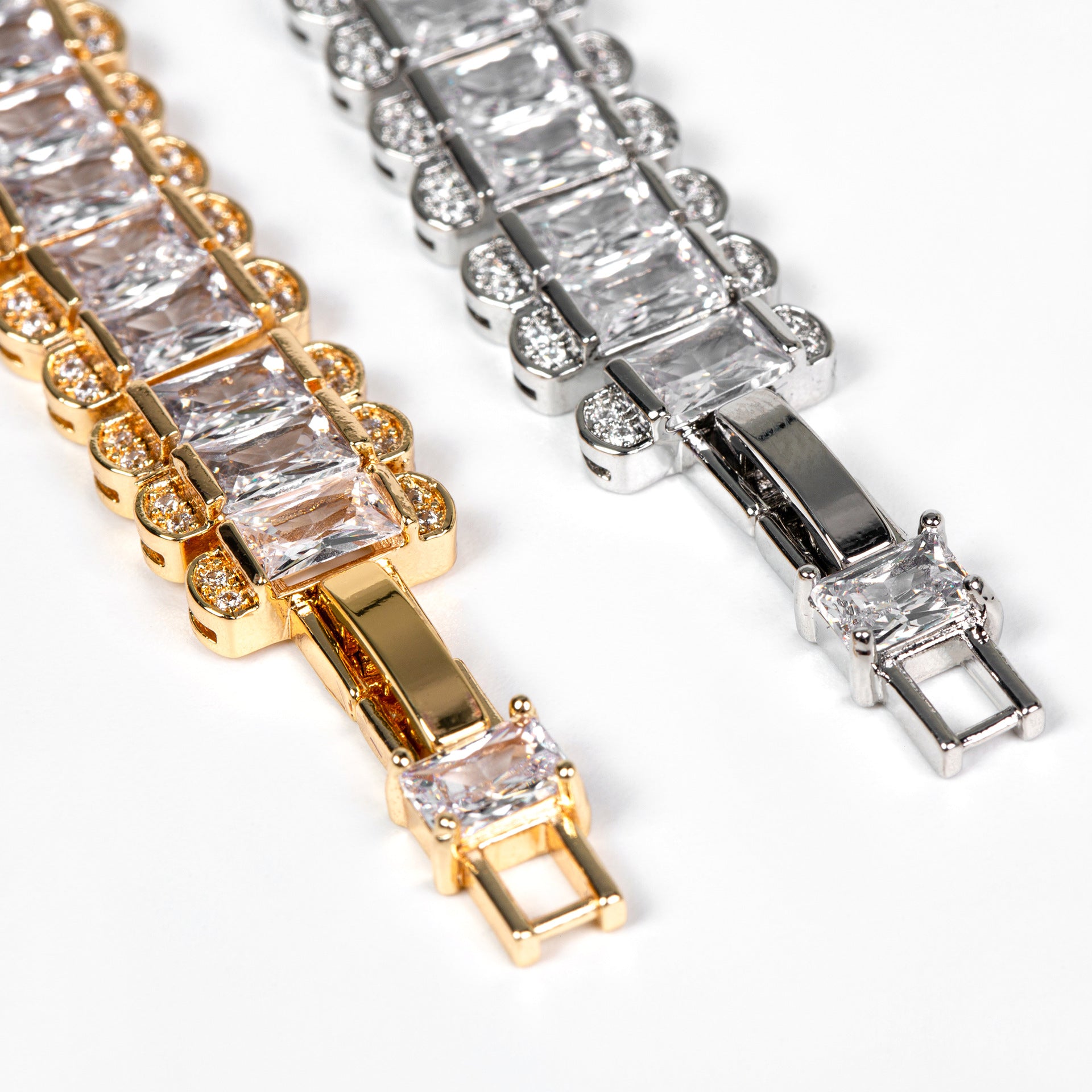 Luxury Emerald Cut Crystal Tennis Bracelet – Elegant Statement Jewelry for Women
