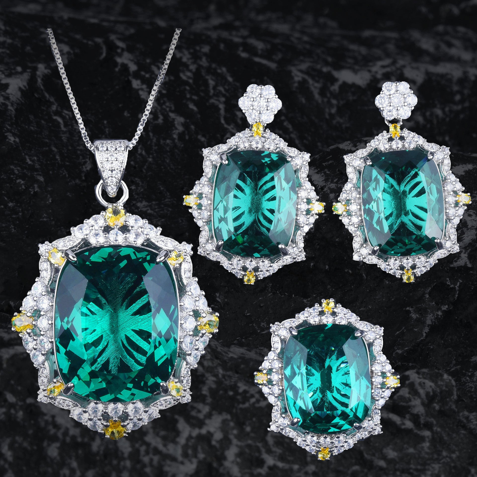 Fashion emerald big gem color treasure series
