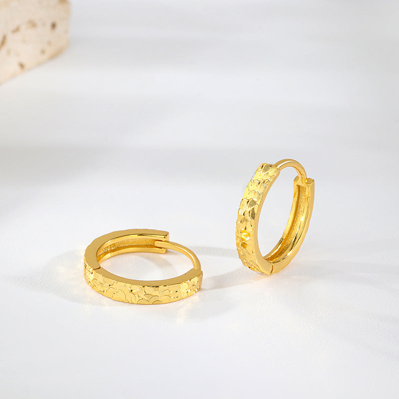 S925 Sterling Silver Light Luxury Crushed Ice Ear Buckle