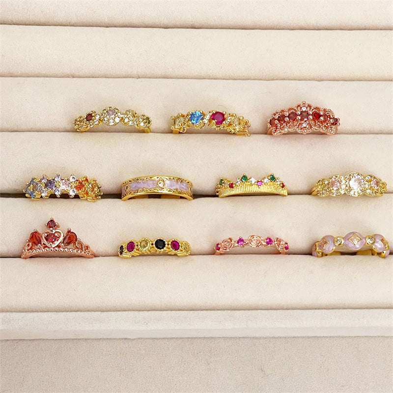 Light luxury colored treasure series ring