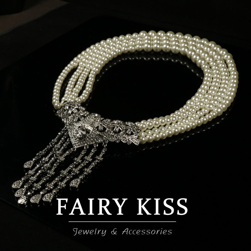 Medieval Heavy Industries Pearl Tassel Necklace Set