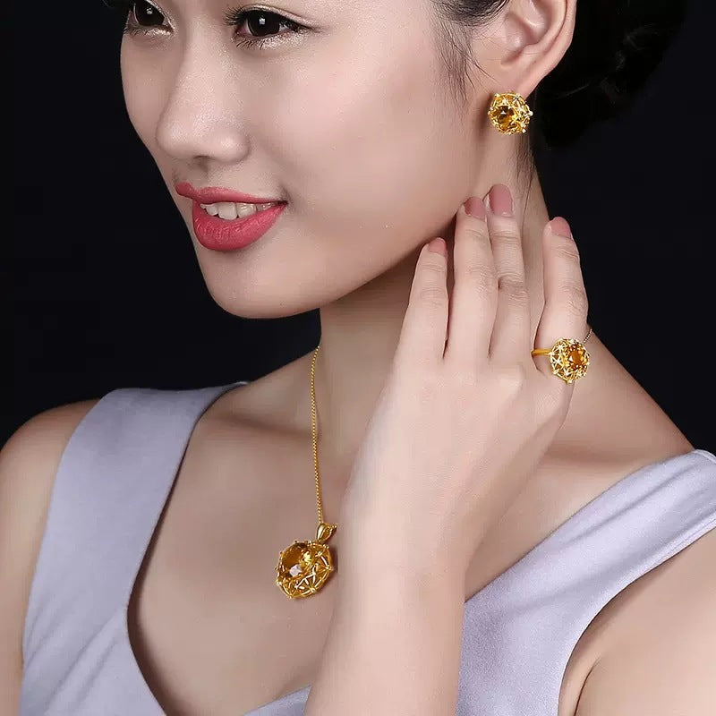 10 carat oversized citrine bird's nest collection