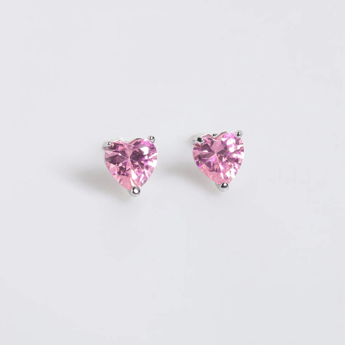 Ensemble de bijoux de luxe avec collier et boucles d'oreilles en cristal rose en forme de cœur pour femme