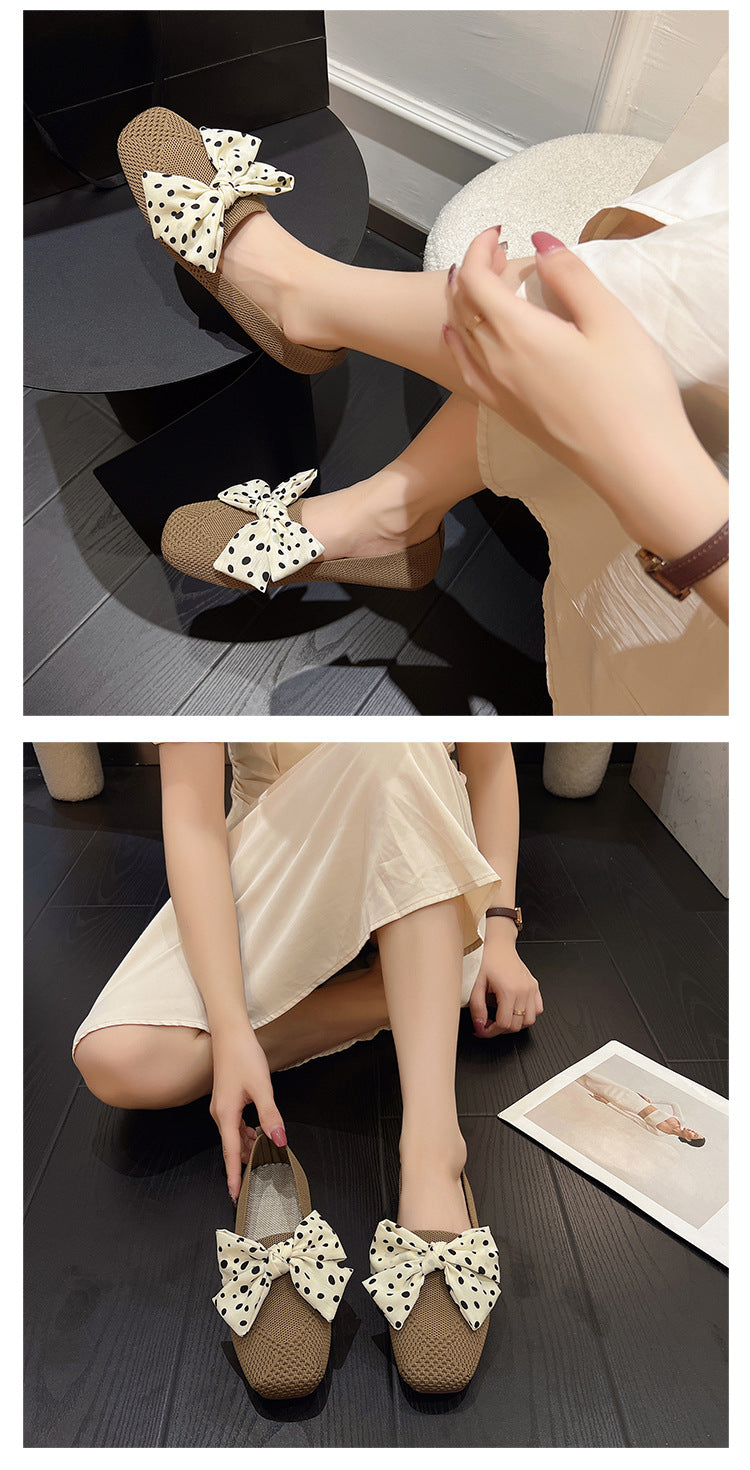 Klassische, atmungsaktive Damen-Loafer mit Schleife