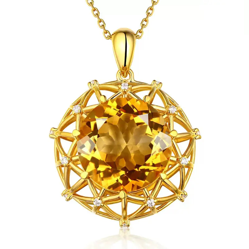 Collection nid d'oiseau en citrine surdimensionnée de 10 carats