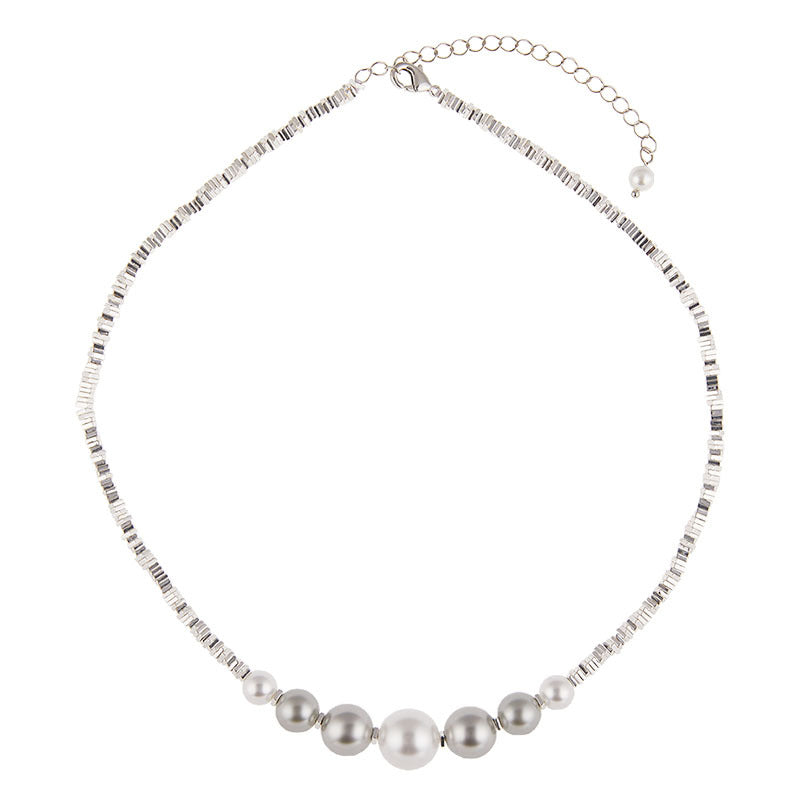 Fashion Classic Broken Silver Pearl Necklace