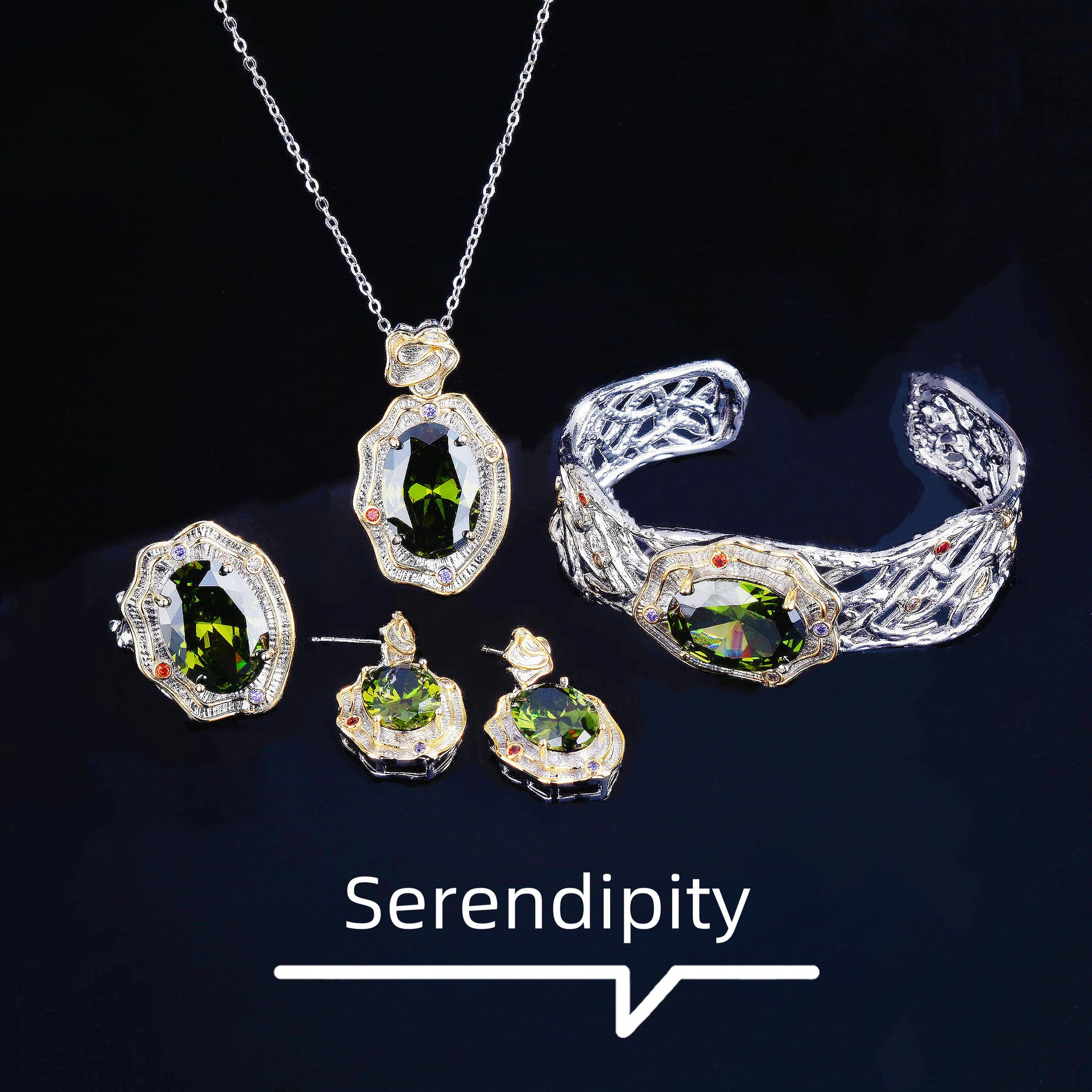 New high-end retro wind green color treasure series