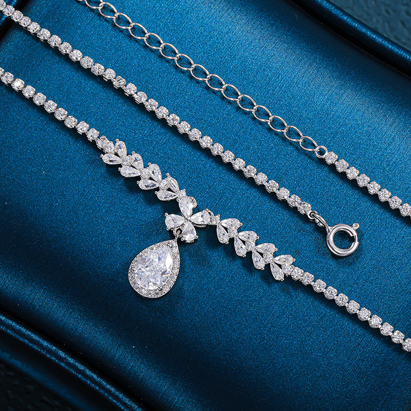 Fashion water drop opal necklace