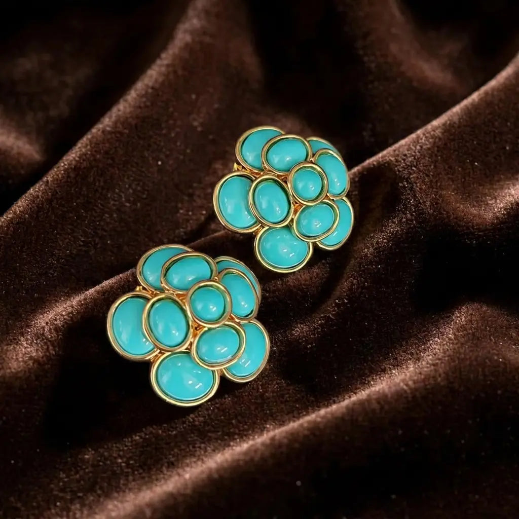 Qingdao, ensemble frangé de fleurs turquoise, chaîne de clavicule polyvalente pour femmes, style luxe léger, pour le bureau