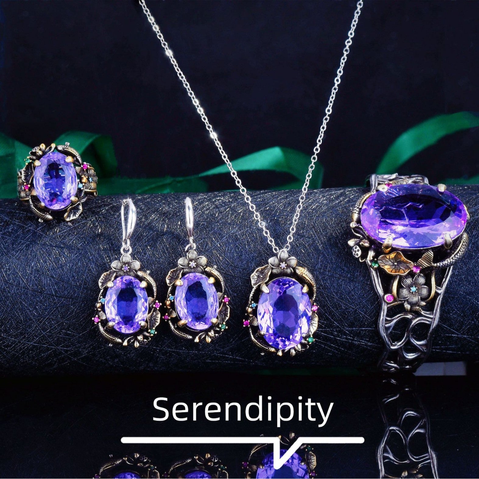 Italian retro hollow flower silk color treasure series