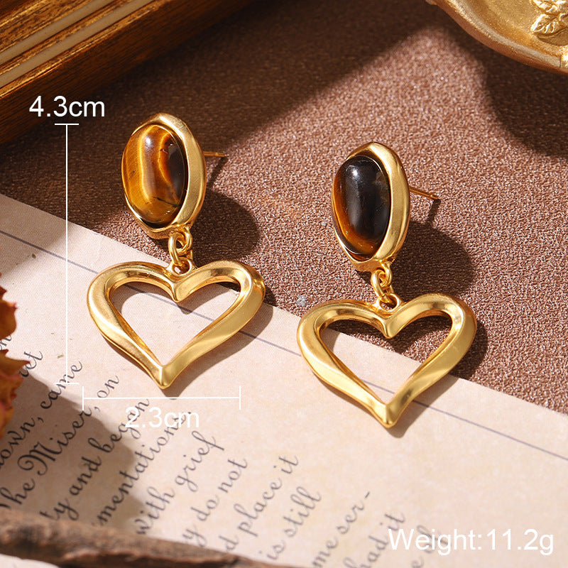 Parure de bijoux fantaisie vintage en cristal (boucles d'oreilles, bague et collier)