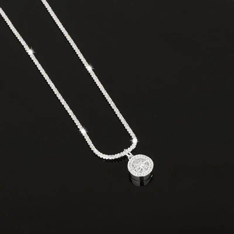 Collier octogramme en argent sterling S925