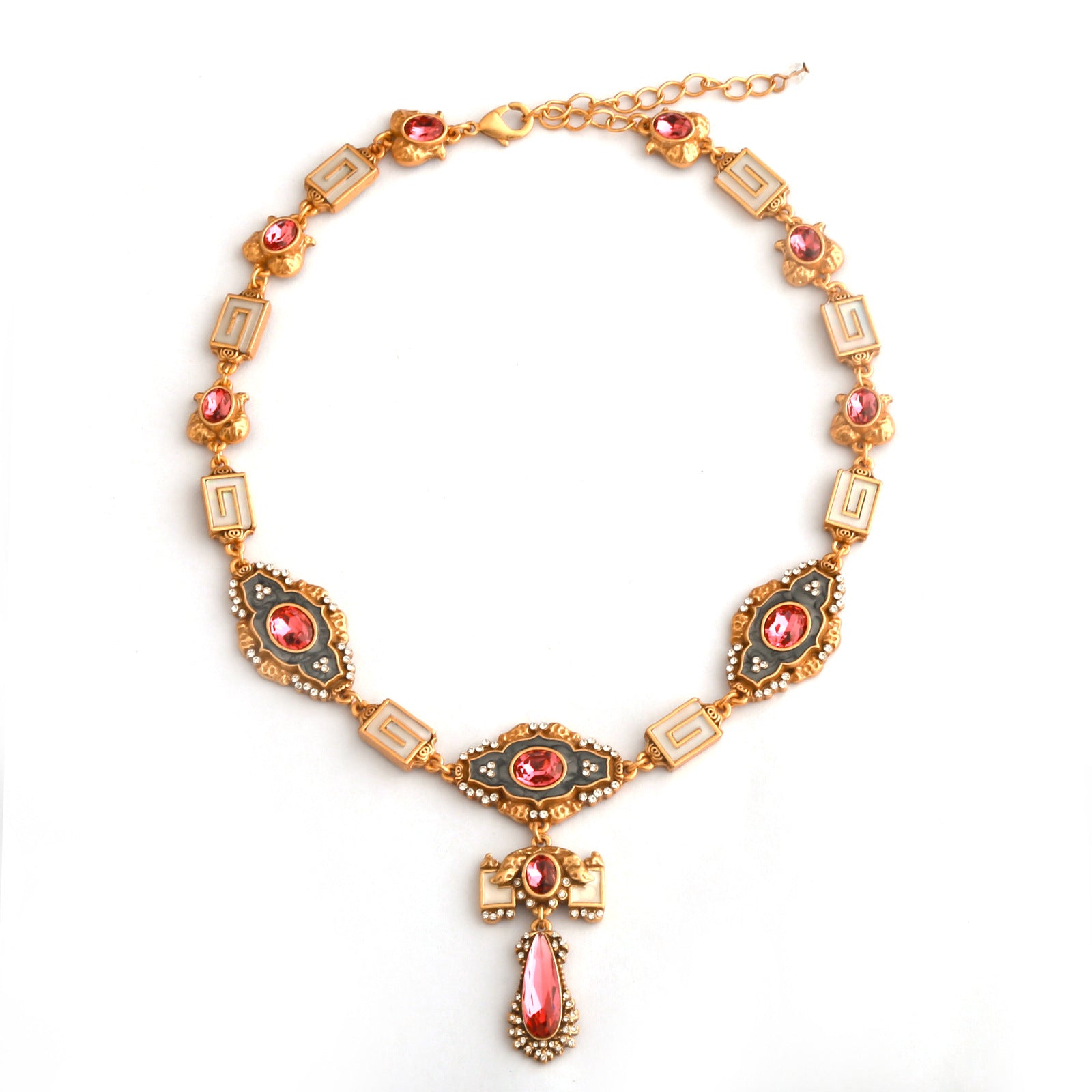 Medieval niche crystal diamond jewelry set