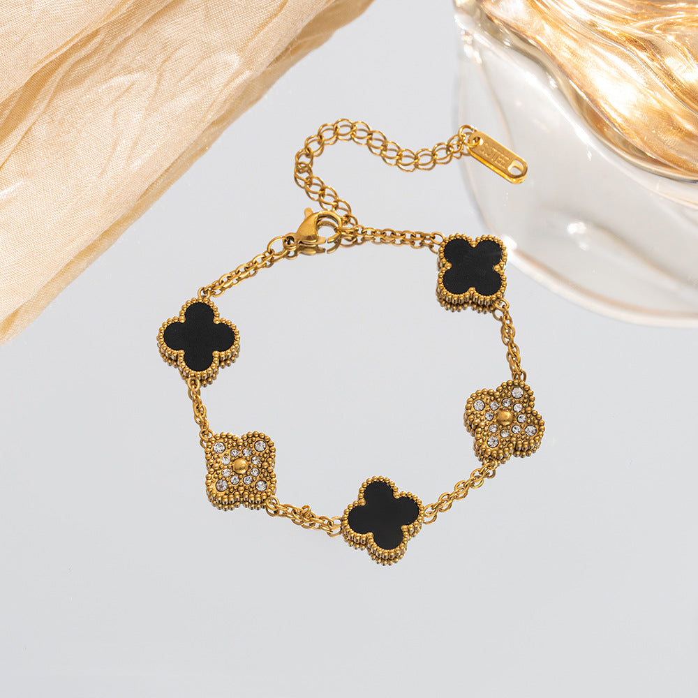 Fashion Diamond Clover Bracelet