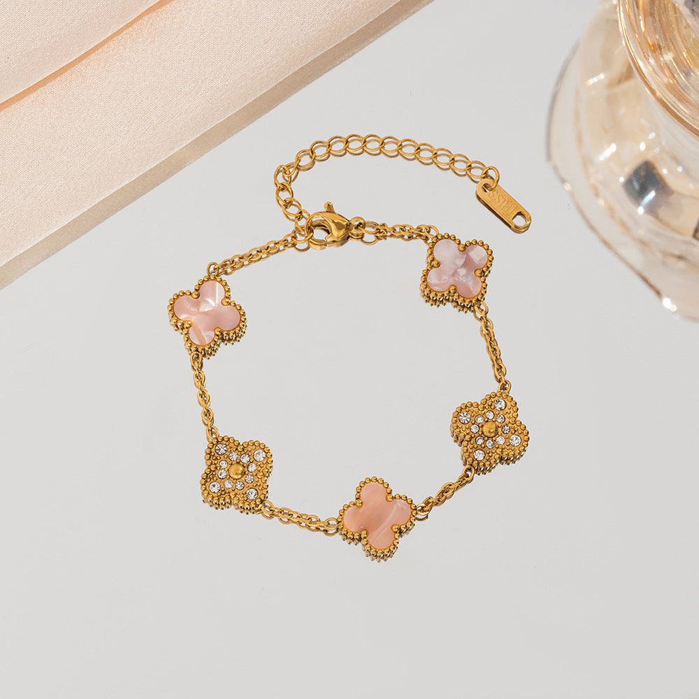 Fashion Diamond Clover Bracelet