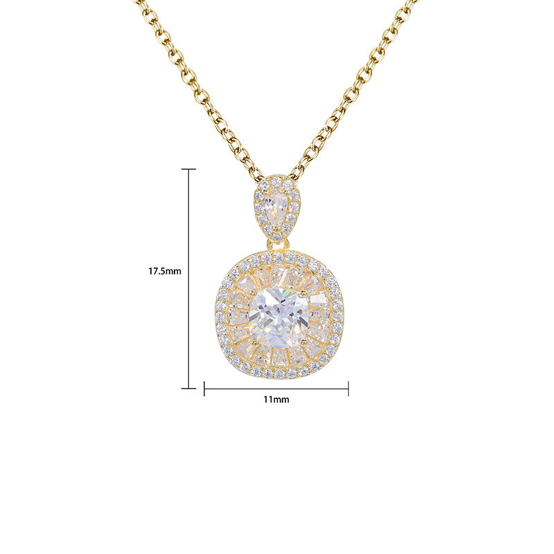 S925 Silver Full Diamond Necklace