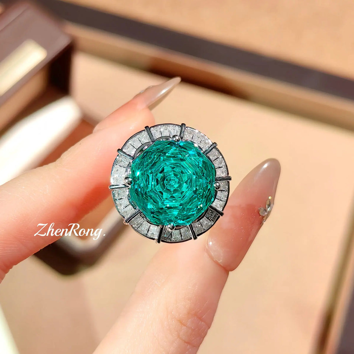 Square Diamond Octagonal Millennium Rose Cut Necklace Treasure Set