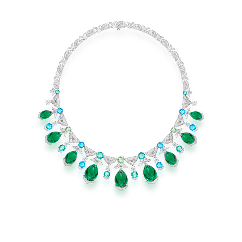 Mori Garden Emerald Clavicle Chain