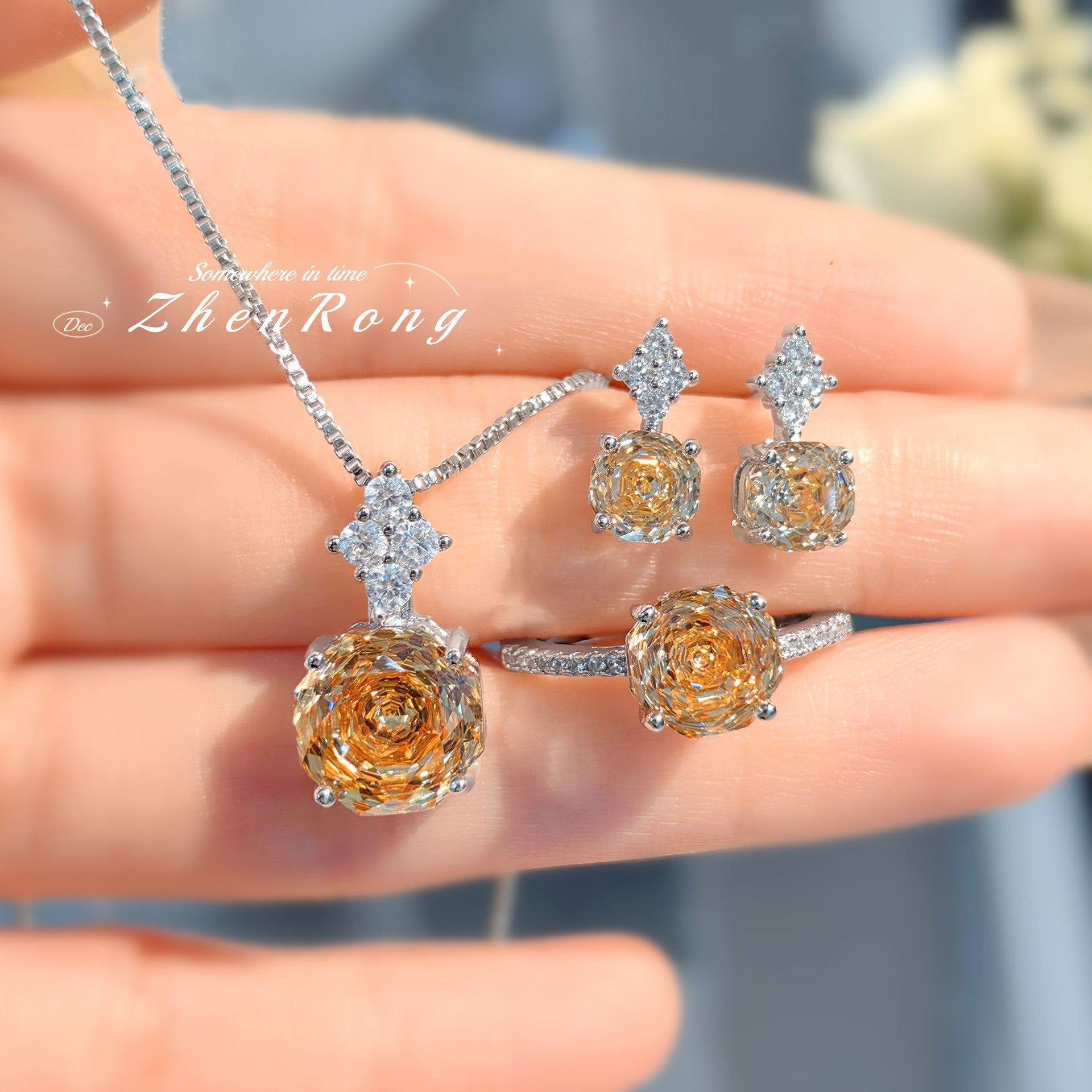 Fashion light luxury star anise rose color treasure series